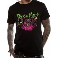 rick and morty monster slime mens large t shirt black