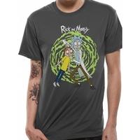 Rick And Morty - Spiral Men\'s Medium T-Shirt - Grey
