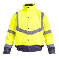 rigour yellow waterproof hi vis bomber jacket extra large
