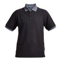 Rigour Black & Grey Polo Shirt Medium