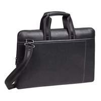 Rivacase 8920 Slim Compact Faux Leather Bag For 13.3 Inch Laptops Black (4260403570296)