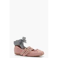 Ribbon Lace Up Ballet - blush