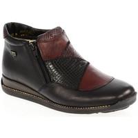 rieker 44293 womens casual waterproof shoe mens low ankle boots in bla ...