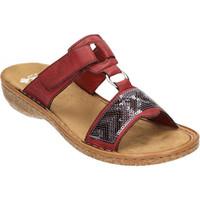 rieker 62808 womens backless sandal mens mules casual shoes in red