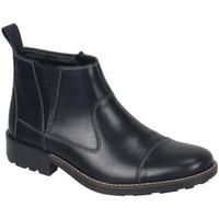 rieker timber mens leather ankle boots mens mid boots in black