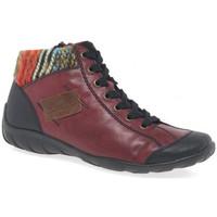 rieker l6540 womens lace up ankle boot mens low ankle boots in red