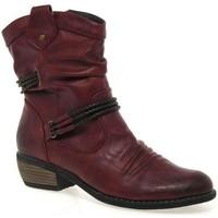 rieker ranch ladies ankle boot womens high boots in red