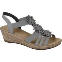 Rieker Flute Womens Wedged Heel Sandals women\'s Sandals in grey