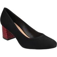 riva portofino suede womens court shoes in black