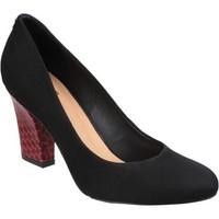 riva positano suede womens court shoes in black