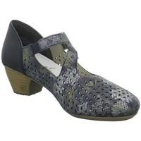 rieker riemchen womens court shoes in blue