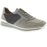 rieker m6915 womens lace shoe womens shoes trainers in grey