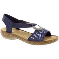 Rieker 62802 Jewelled Ladies Sandal women\'s Sandals in blue