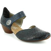 rieker 43711 womens heeled sandals womens court shoes in blue
