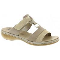 Rieker 65979 Women\'s Sandals women\'s Mules / Casual Shoes in BEIGE