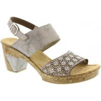 Rieker 69730 Womens heeled sandals women\'s Court Shoes in grey