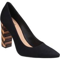 riva atrani suede womens court shoes in black