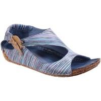 Riva Cartier Striped Womens Casual Closed Back Sandals women\'s Sandals in blue