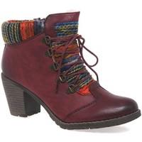rieker caledonia womens ankle boots womens low ankle boots in red