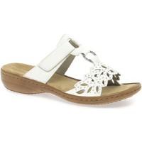 rieker leaf womens sandals womens sandals in white