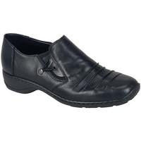 rieker calder womens casual shoes womens loafers casual shoes in black
