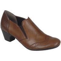 Rieker Ladies Brogue Trim High Cut Shoe women\'s Low Boots in brown