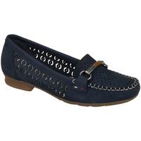 rieker ladies moccasin loafer shoe womens loafers casual shoes in blue