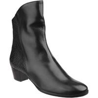 riva armadillo pitone leather womens low ankle boots in black