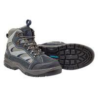 rigour grey blue split suede leather steel toe cap hiker boots size 10