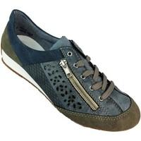 rieker l9041 42 womens shoes trainers in blue