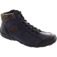 Rieker L6540-06 women\'s blue combination zip up walking hi top ankle b women\'s Shoes (High-top Trainers) in blue