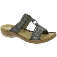 rieker 62854 womens mules casual shoes in grey