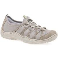 Rieker Lesson Womens Casual Sports Shoes women\'s Shoes (Trainers) in BEIGE