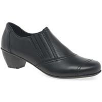 rieker focus womens black leather trouser shoes womens court shoes in  ...