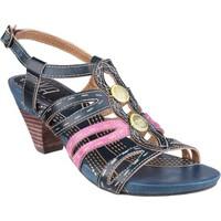 riva hassell leather womens sandals in blue