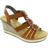 rieker 67510 24 womens sandals in brown