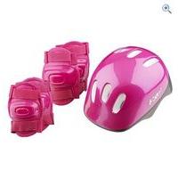 riderz kids helmet and pads set colour pink