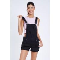 RIPPED SHORT DUNGAREES