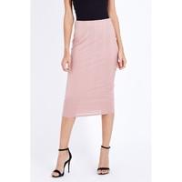 ribbed longline midi skirt