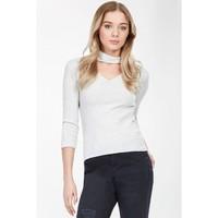 rib choker jumper