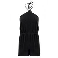 RIB HALTER PLAYSUIT