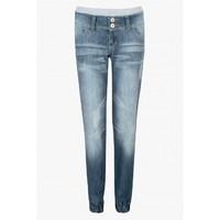 Rib Waist Basic Jogger Jeans