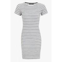 ribbed stripe bodycon dress