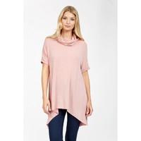 ringspun cowl neck t shirt