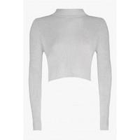 rib crop jumper