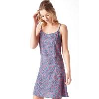 ribbon womens printed strappy dress with back tie multi