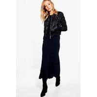 Rib Knit Maxi Dress - marine