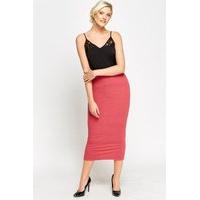 Ribbed Midi Skirt