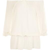 Rin Chiffon Gypsy Off Shoulder Top - Cream