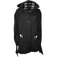 Riley Tartan Printed Hooded Coat - Black